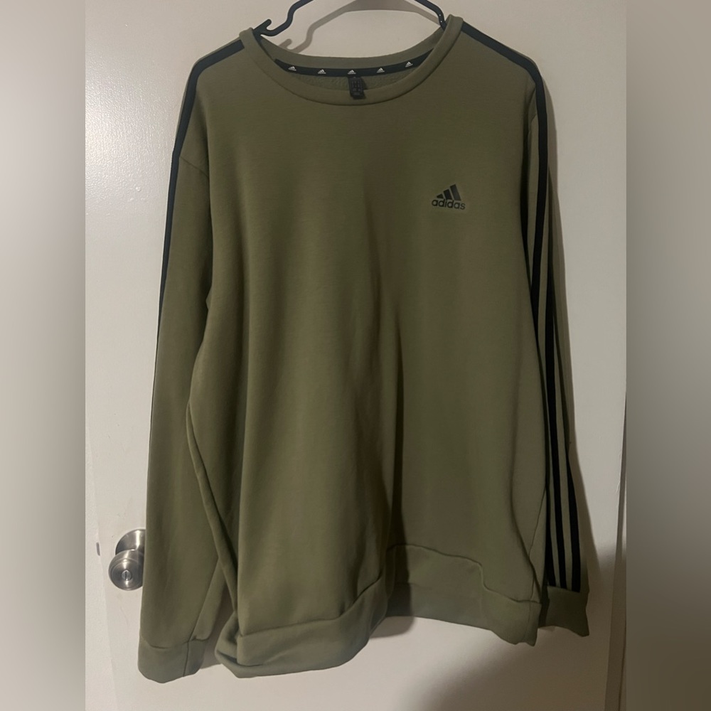 ADIDAS green crewneck